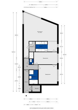 Floorplan - Bulgersteyn 7305, 3011 AB Rotterdam